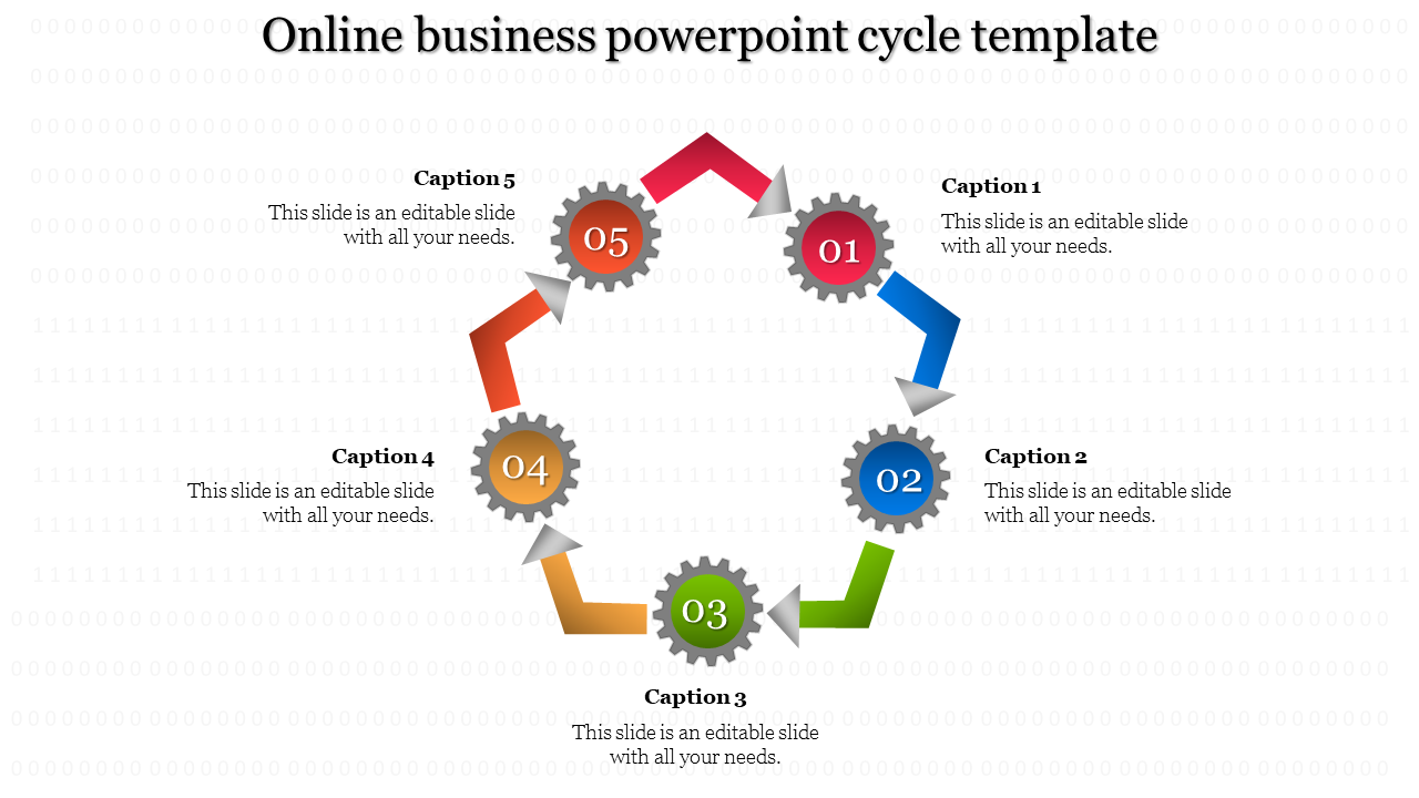 powerpoint cycle template-Online business powerpoint cycle template